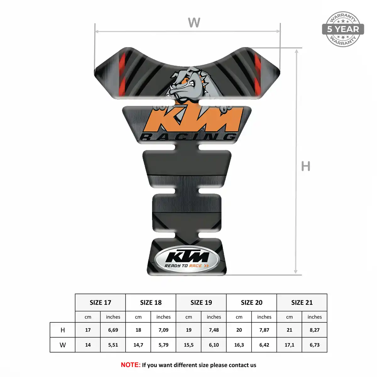 KTM Tank Pads Guards Sleek Style
