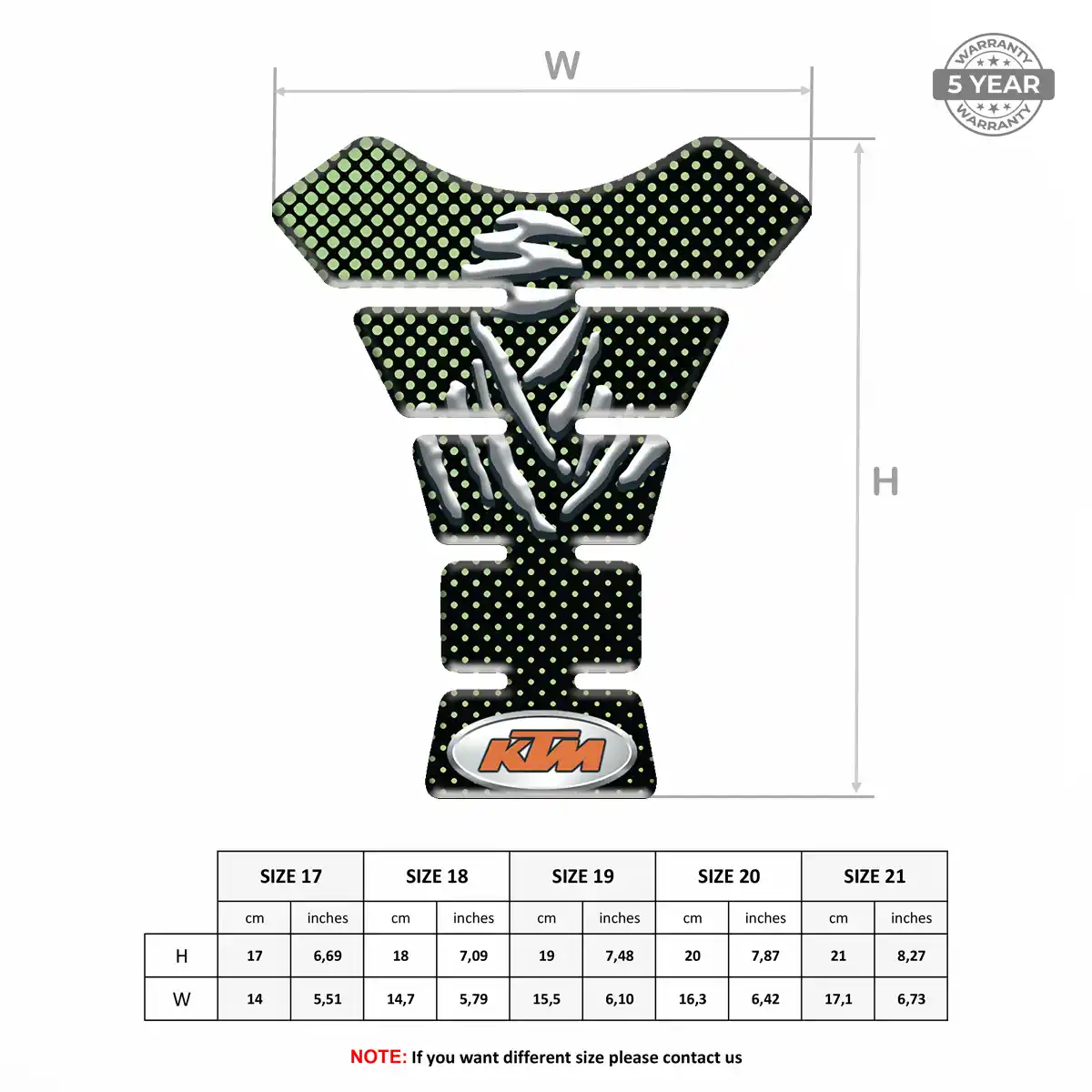 KTM Tank Pads Motorcycle Elite Finish