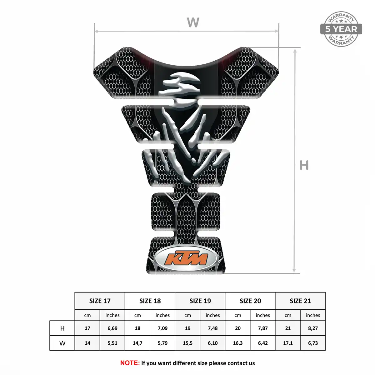 KTM Tank Pads Motorcycle Signature Grade