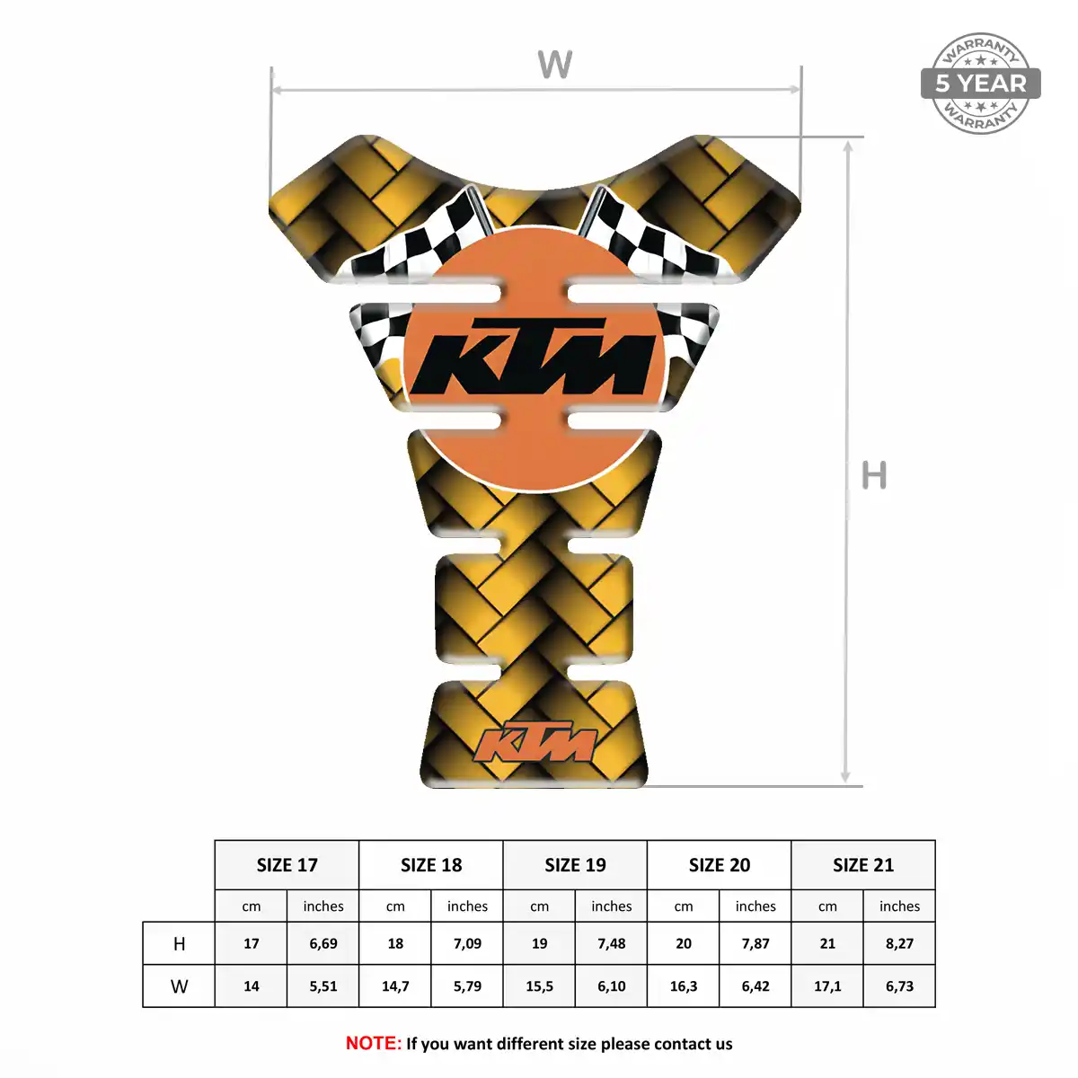 KTM Tank Pads Motorcycle Sleek Style