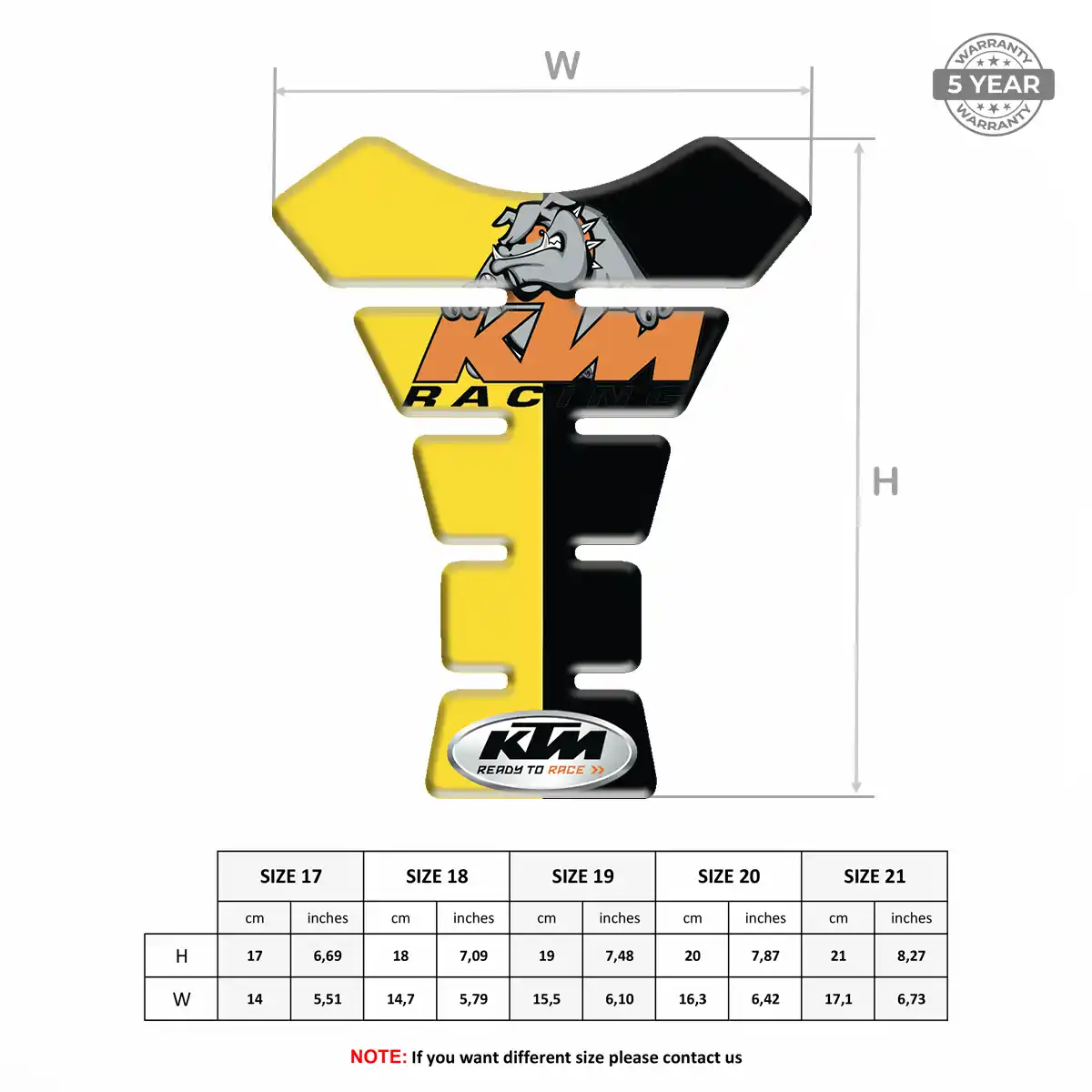 KTM Tank Pads Protector Motorbike Refined Design