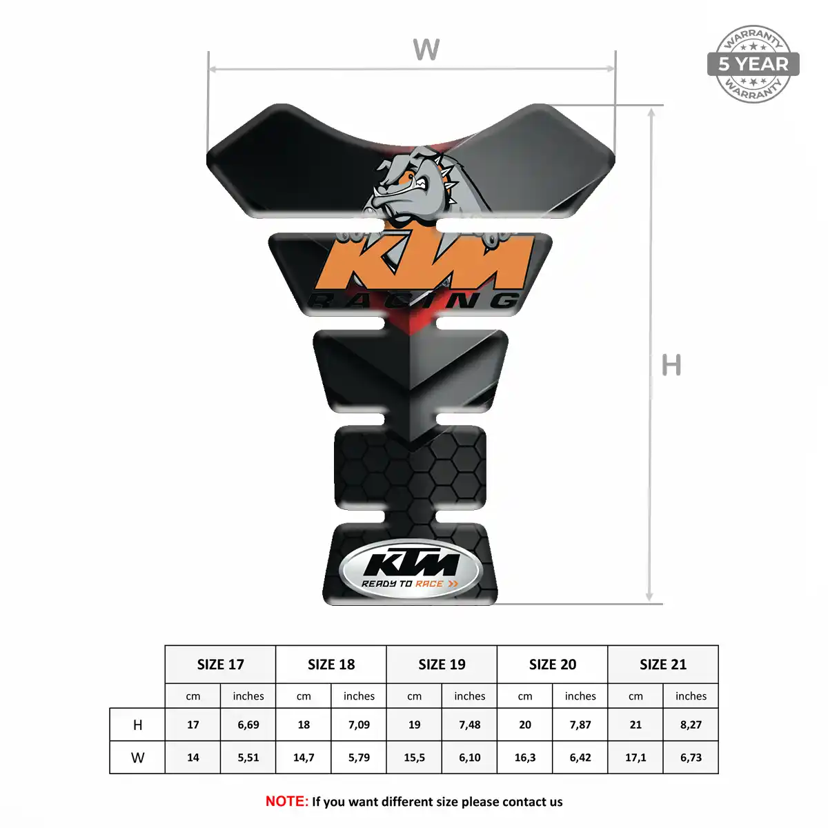 KTM Tank Pads Protector Motorbike Sleek Style