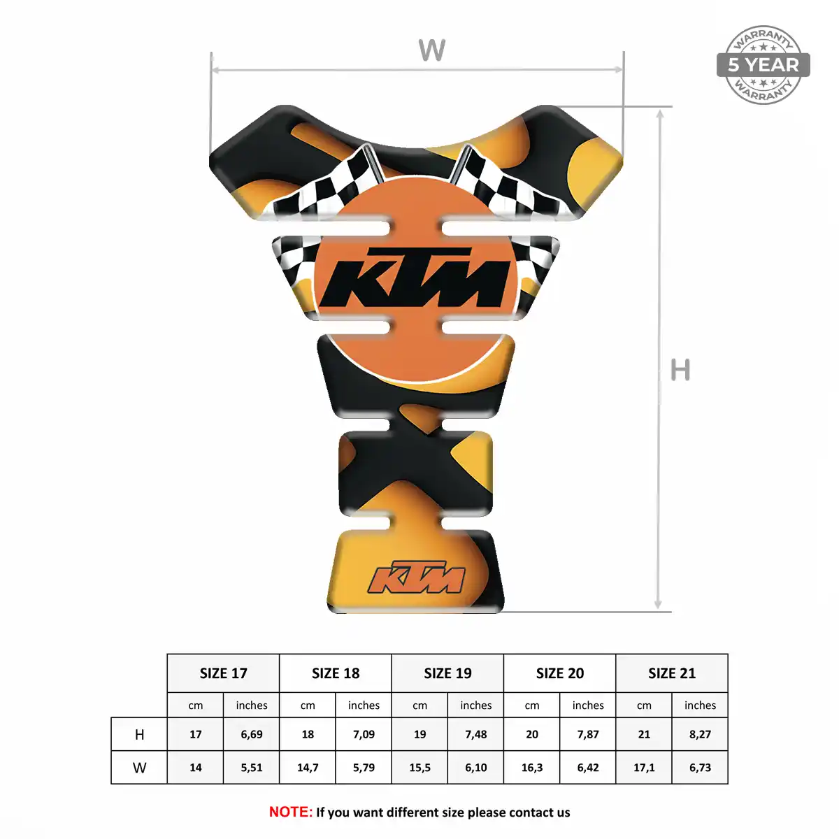 KTM Tank Pads Protector Motorcycle Refined Design