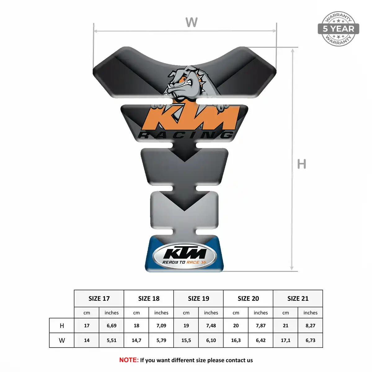 KTM Tank Pads Protector Motorcycle Sleek Style