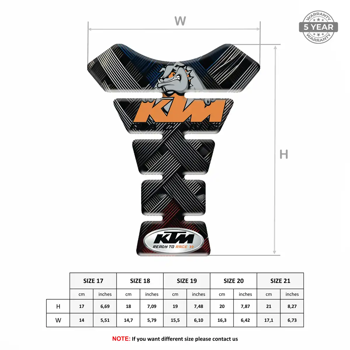 KTM Tank Pads Protector Motorcycle Superior Craft