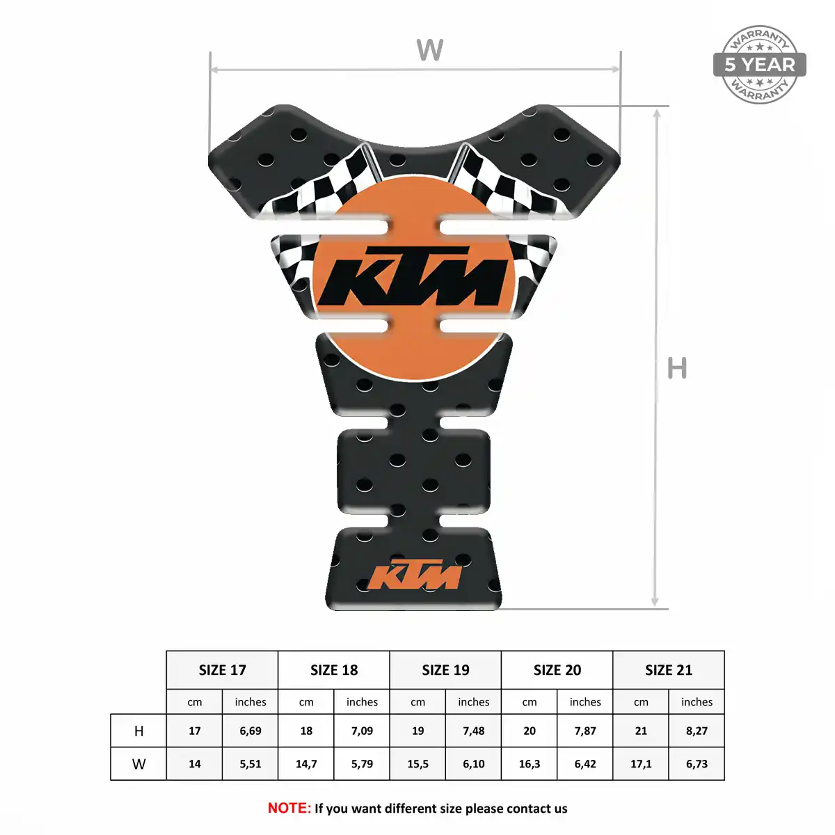 KTM Tank Pads Protector Sleek Style