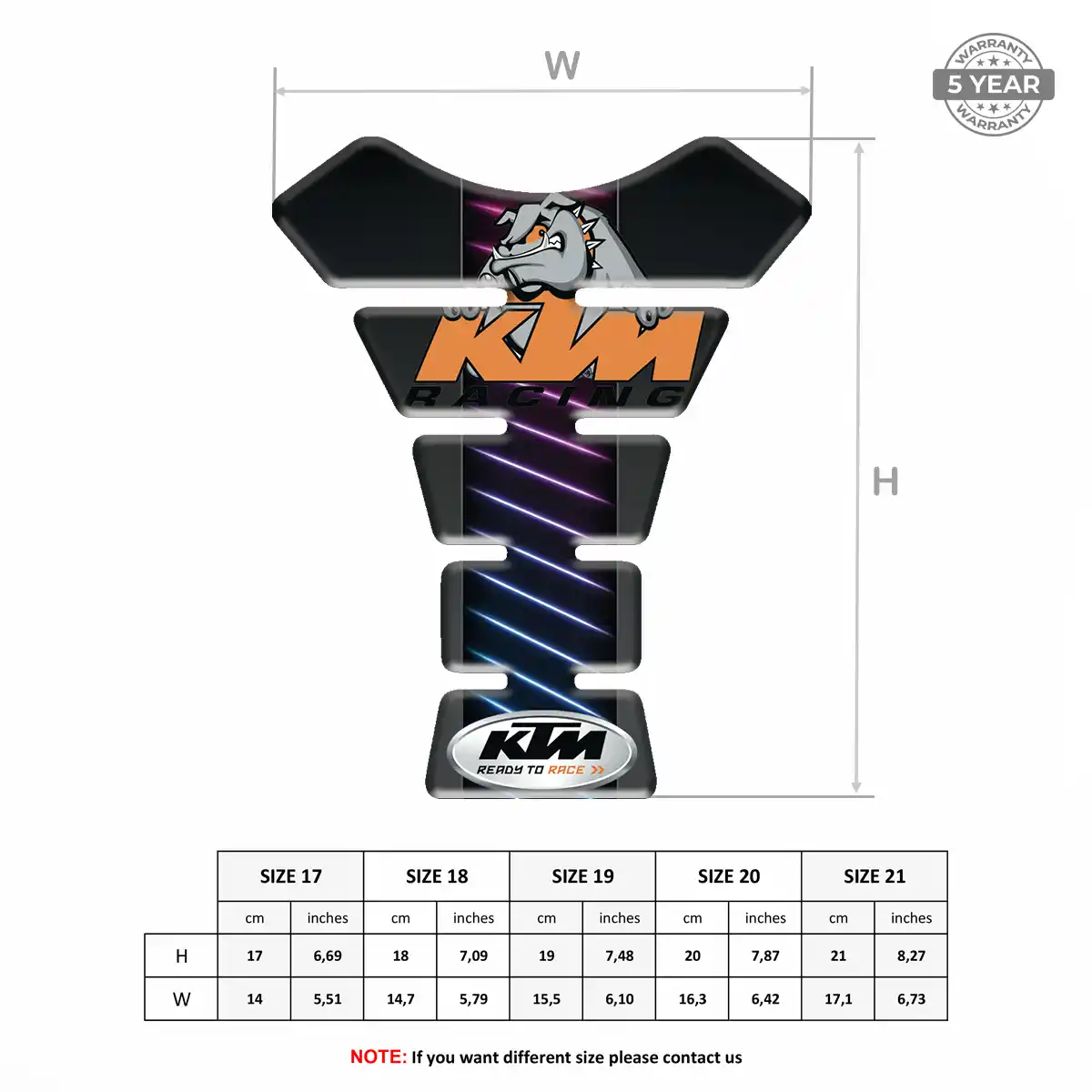 KTM Tank Protector Elite Finish