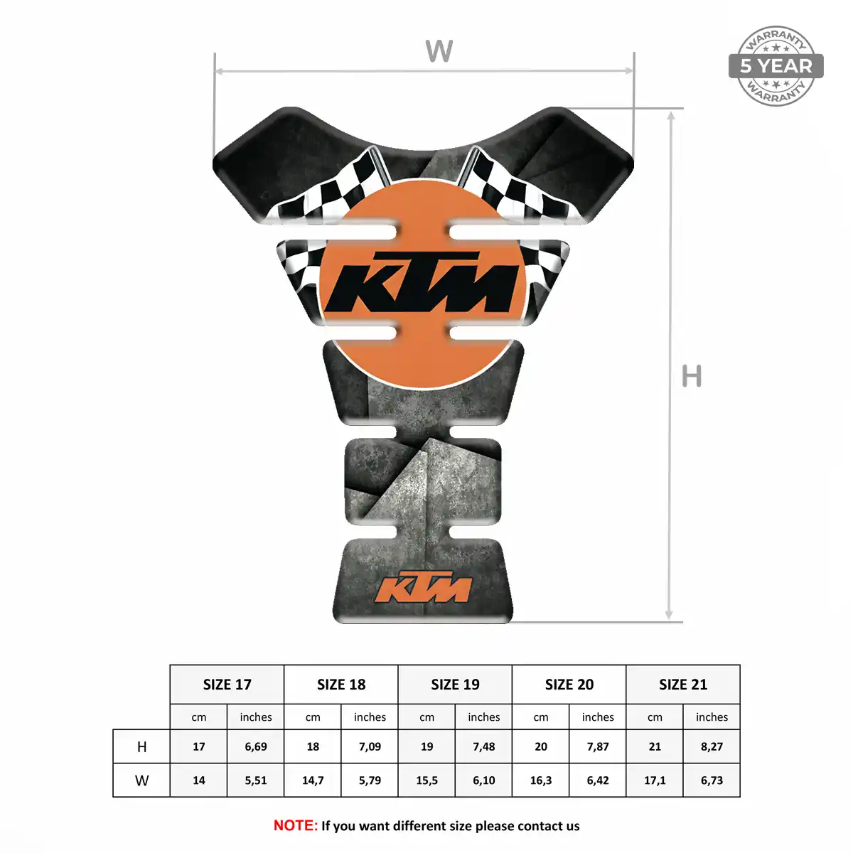 KTM Tank Protector Fuse Motorcycle Elite Finish