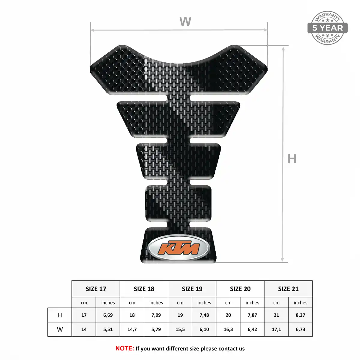 KTM Tank Protector Fuse Motorcycle Prime Quality