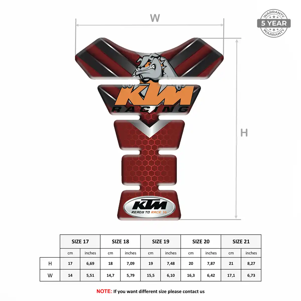KTM Tank Protector Fuse Motorcycle Signature Grade