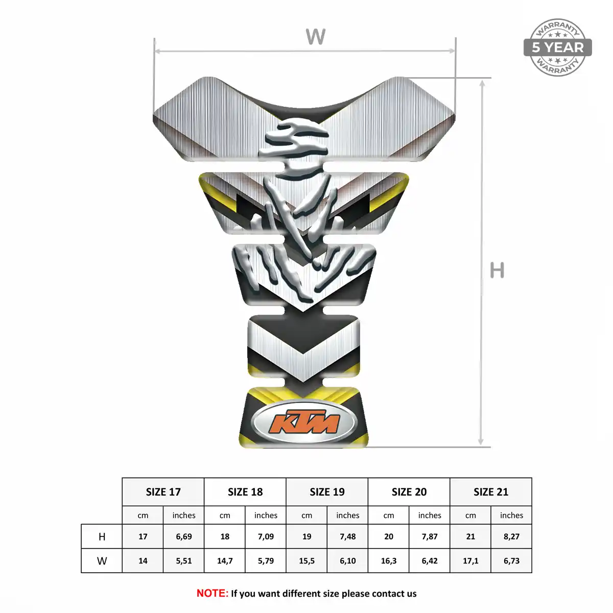 KTM Tank Protector Guard Motorcycle Prestige Line