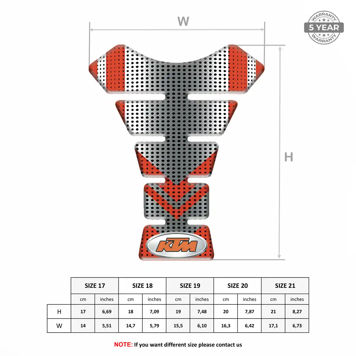 KTM Tank Protector Guard Motorcycle Signature Grade