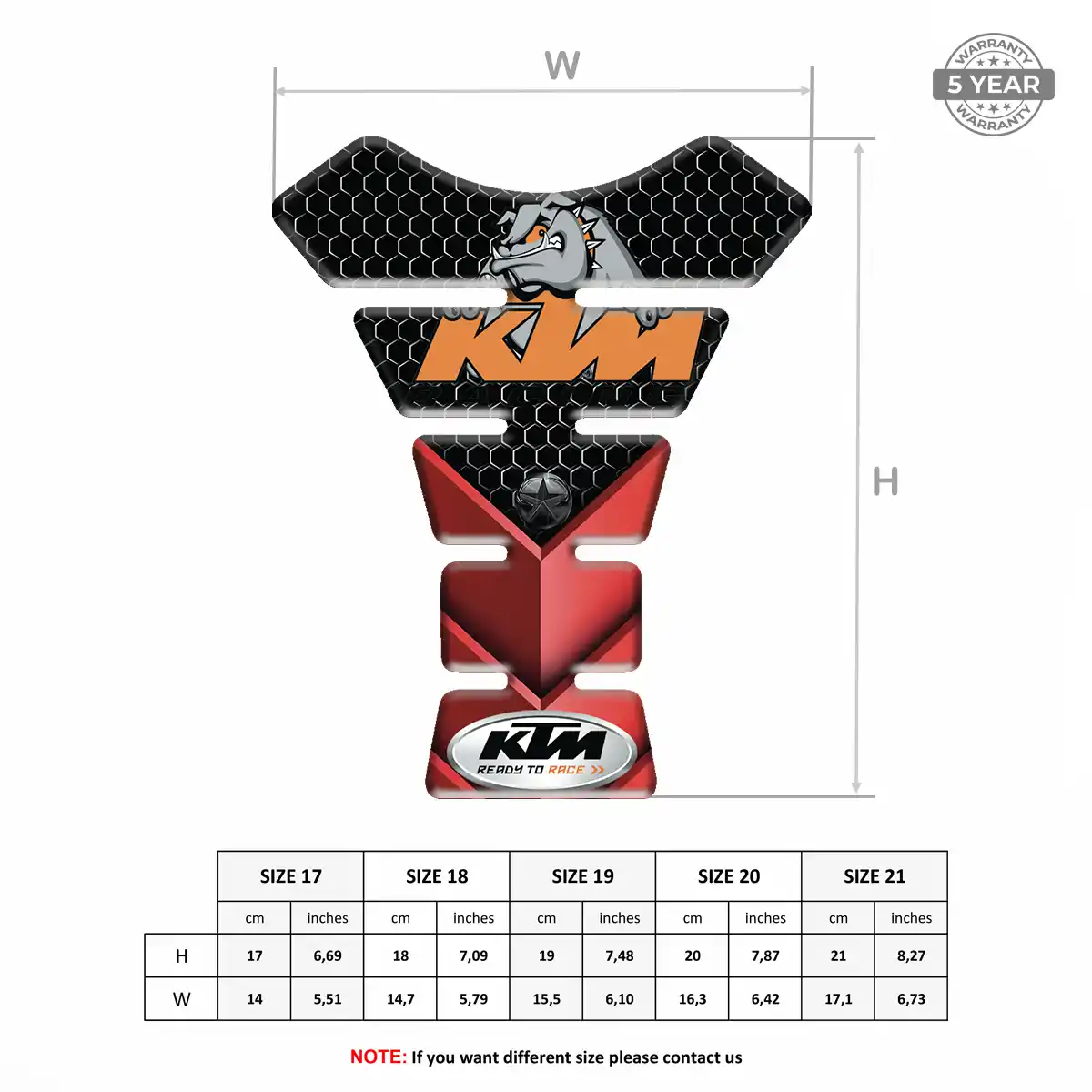 KTM Tank Protector Guard Sleek Style