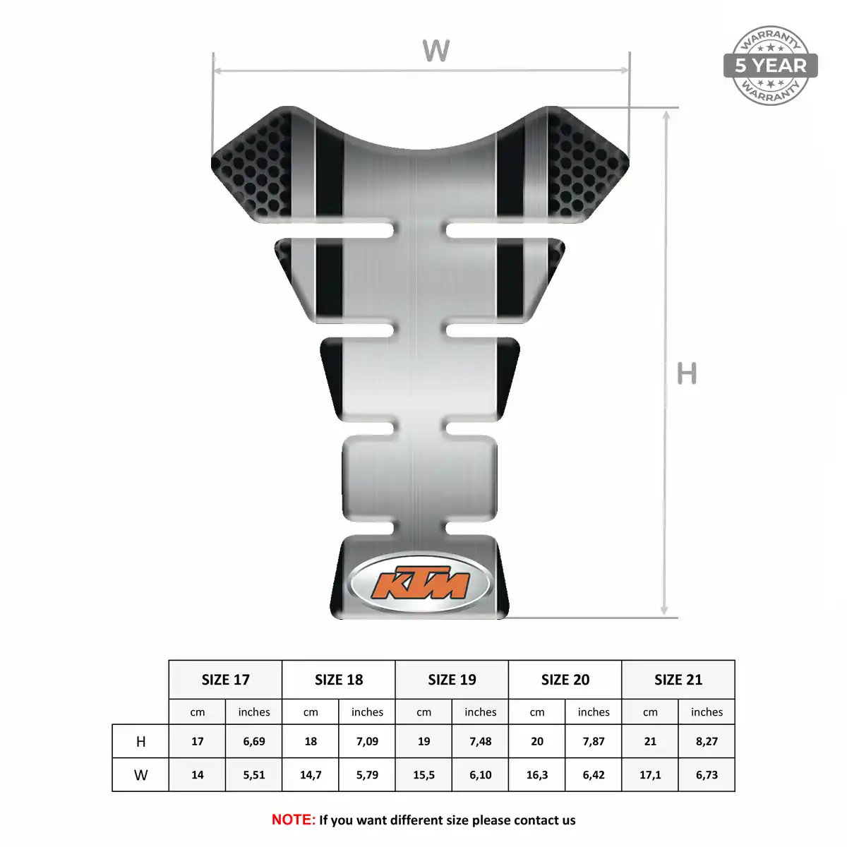 KTM Tank Protector Guards Motorbike Elite Finish