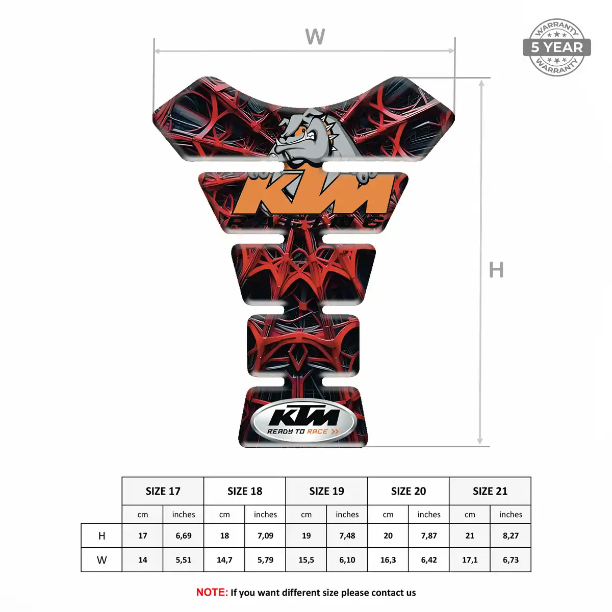 KTM Tank Protector Guards Motorbike Signature Grade