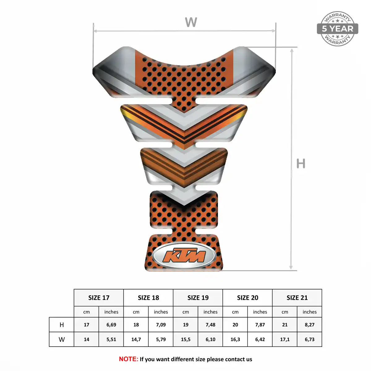KTM Tank Protector Guards Motorbike Sleek Style