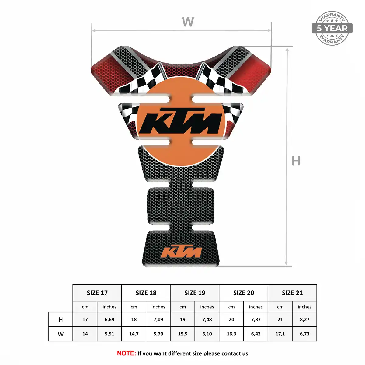 KTM Tank Protector Guards Motorcycle Sleek Style