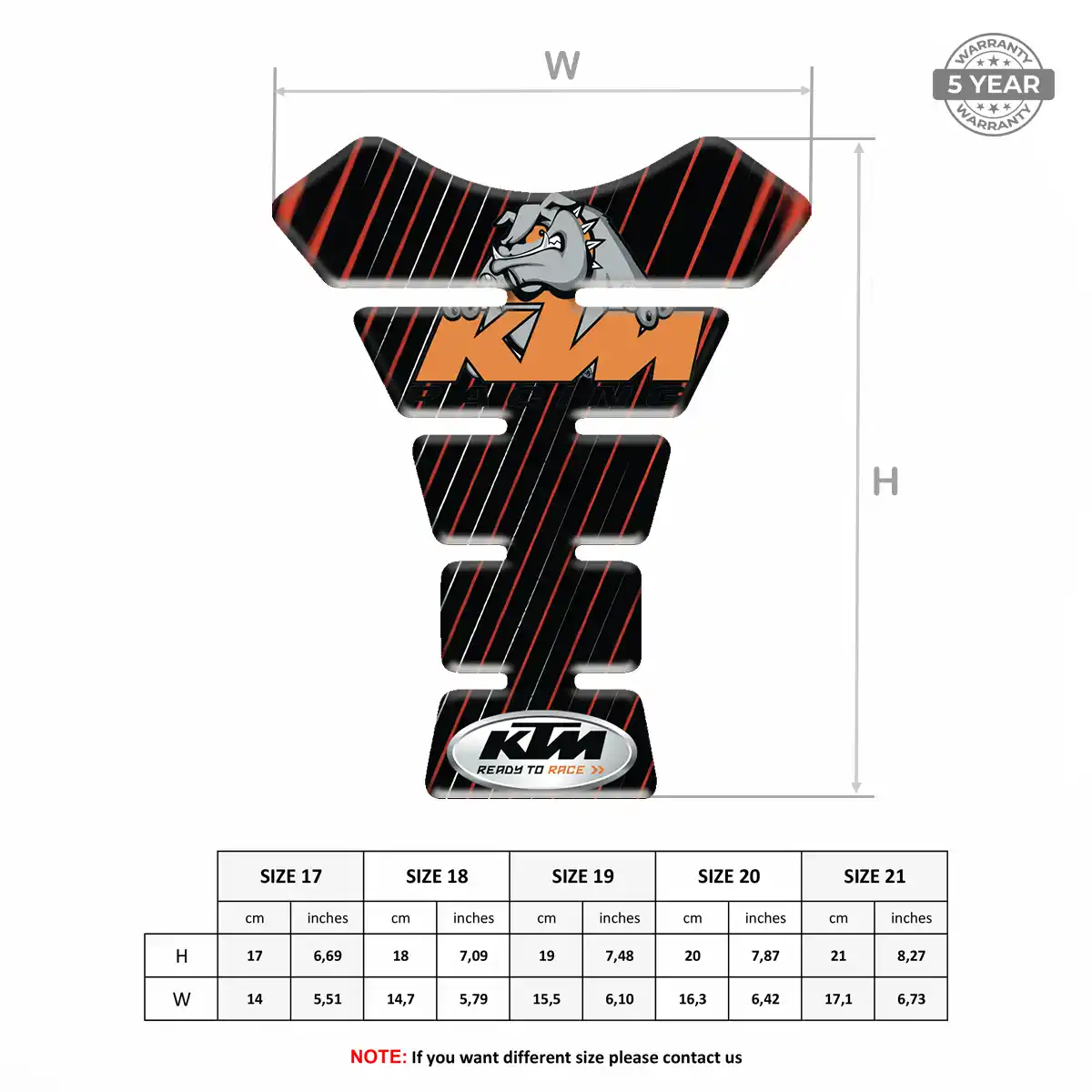 KTM Tank Protector Motorbike Prime Quality