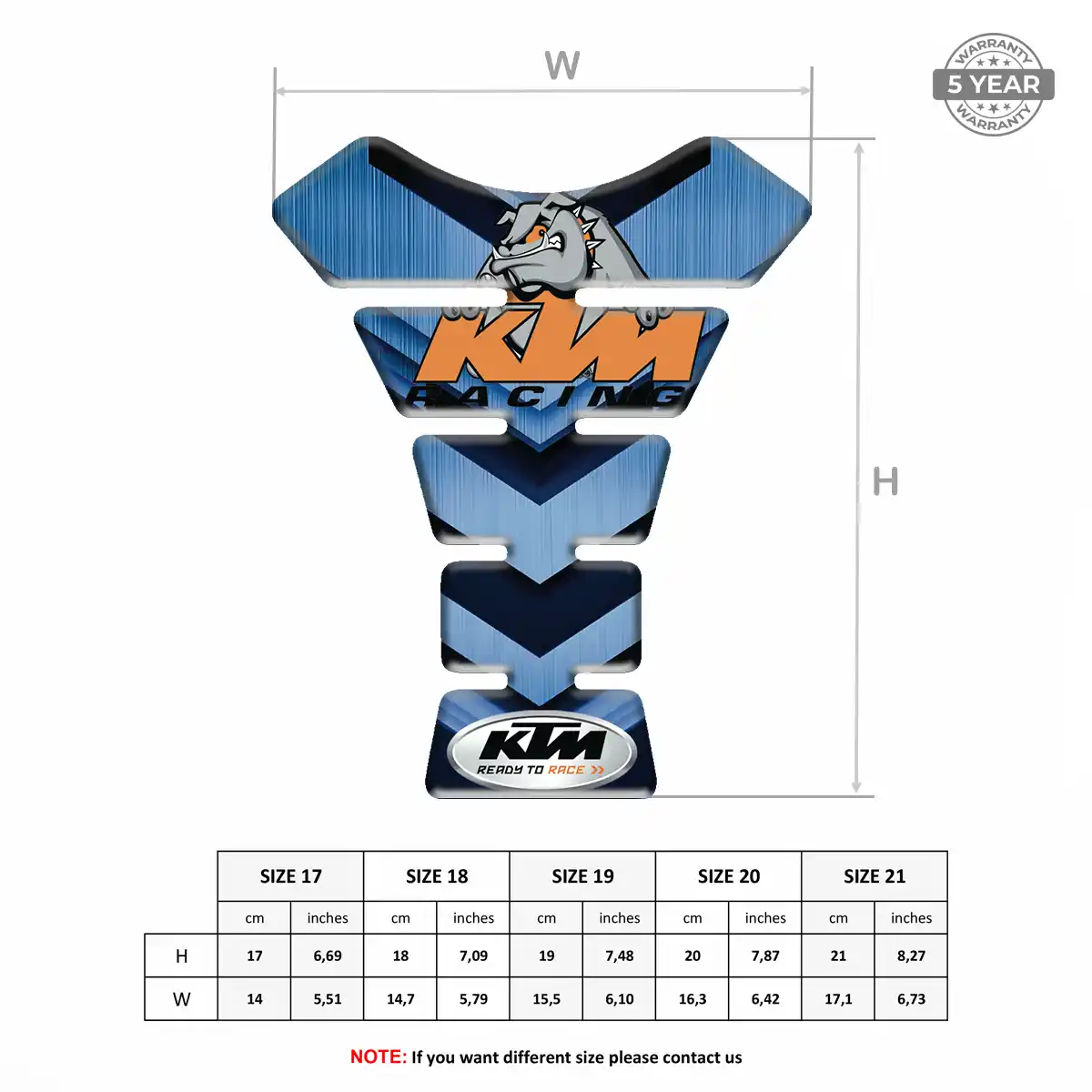 KTM Tank Protector Motorbike Sleek Style