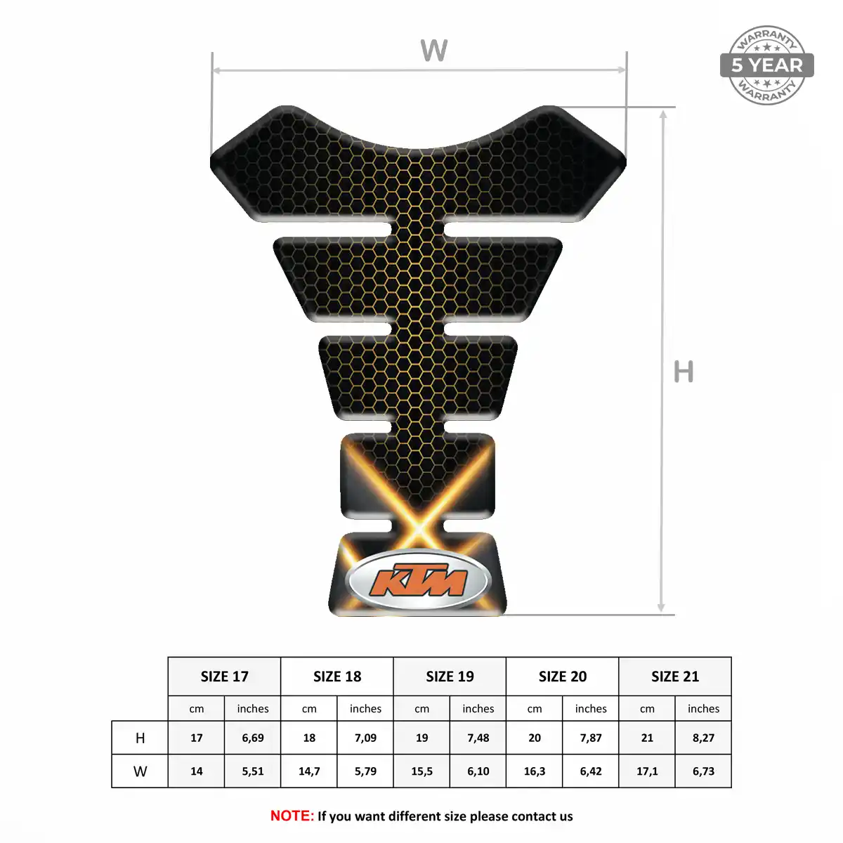 KTM Tank Protector Motorcycle Elite Finish