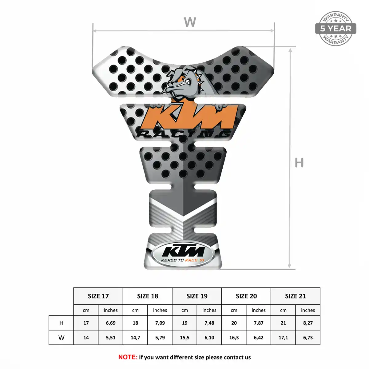 KTM Tank Protector Motorcycle Sleek Style