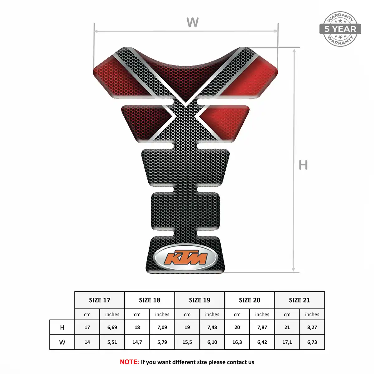 KTM Tank Protector Pad Elite Finish