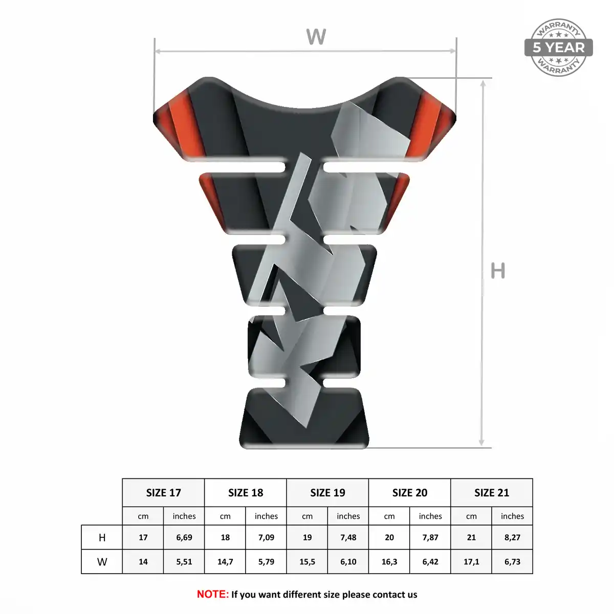 KTM Tank Protector Pad Motorbike Prestige Line