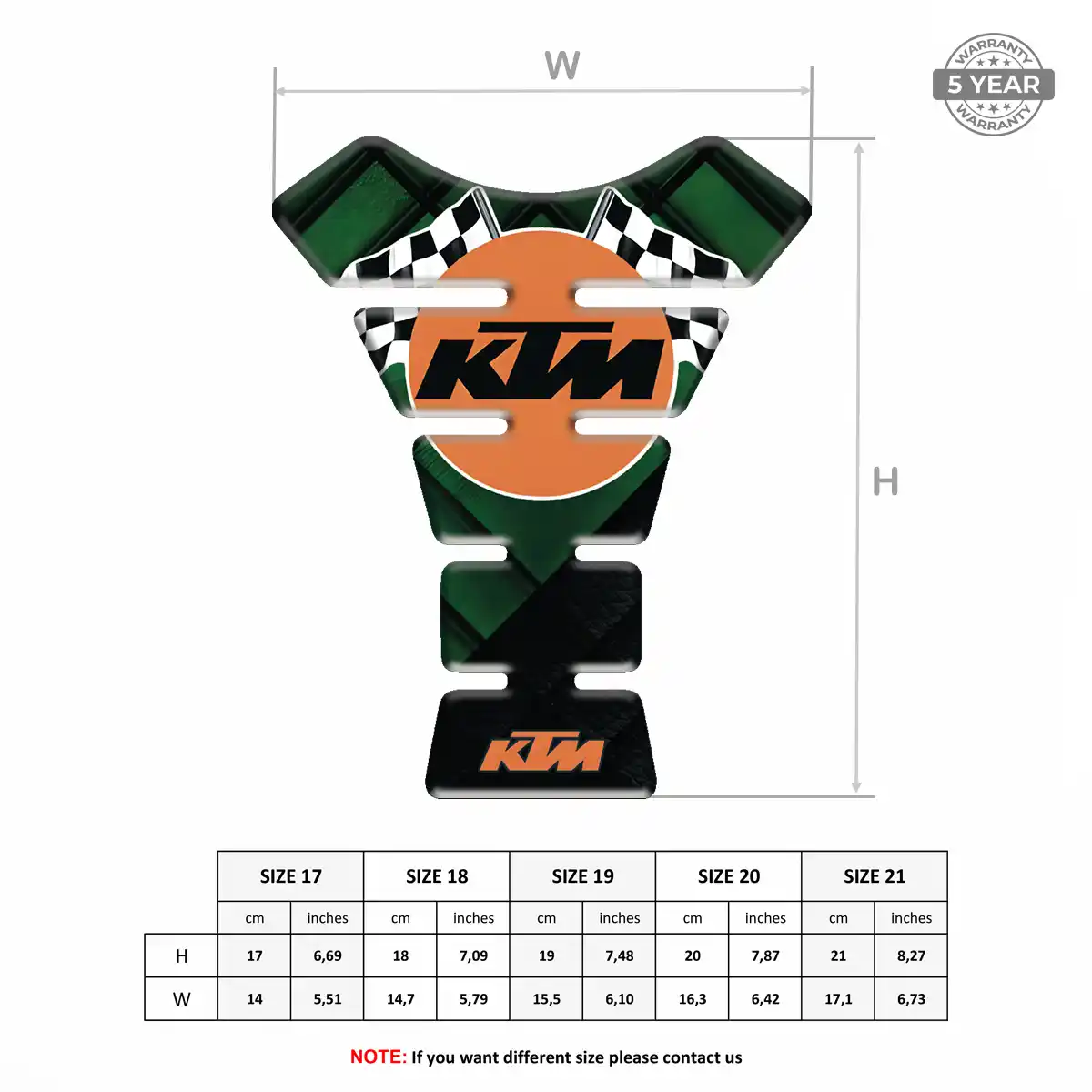 KTM Tank Protector Pad Motorbike Refined Design