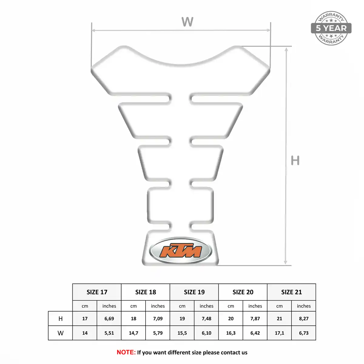KTM Tank Protector Pad Prestige Line