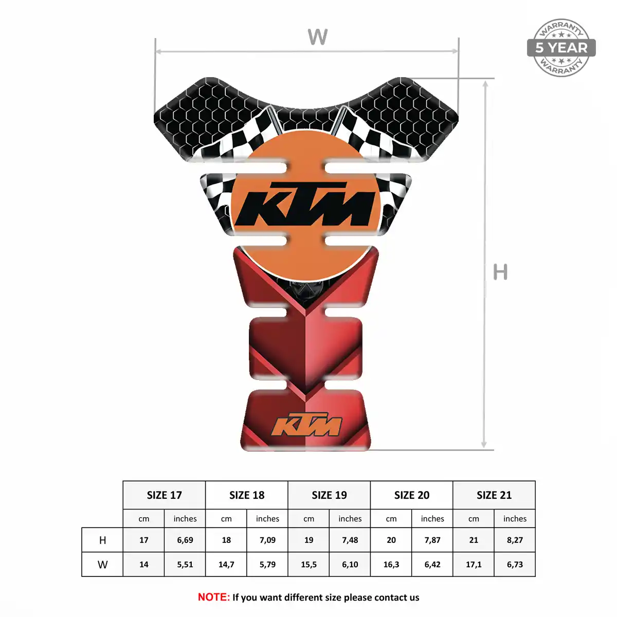 KTM Tank Protector Pad Prime Quality