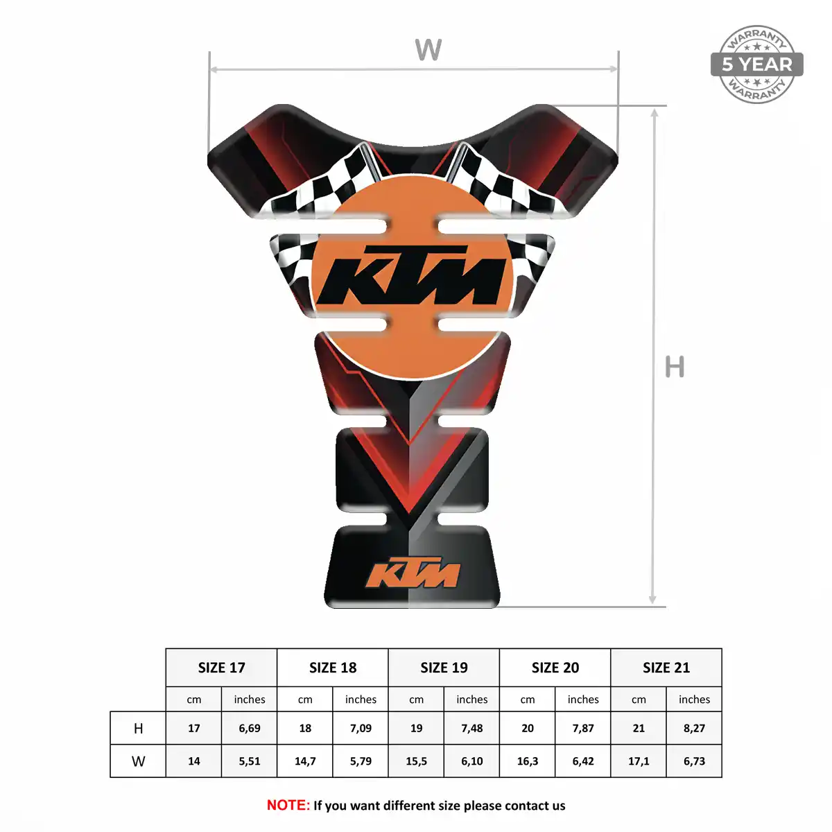 KTM Tank Protector Pad Sleek Style