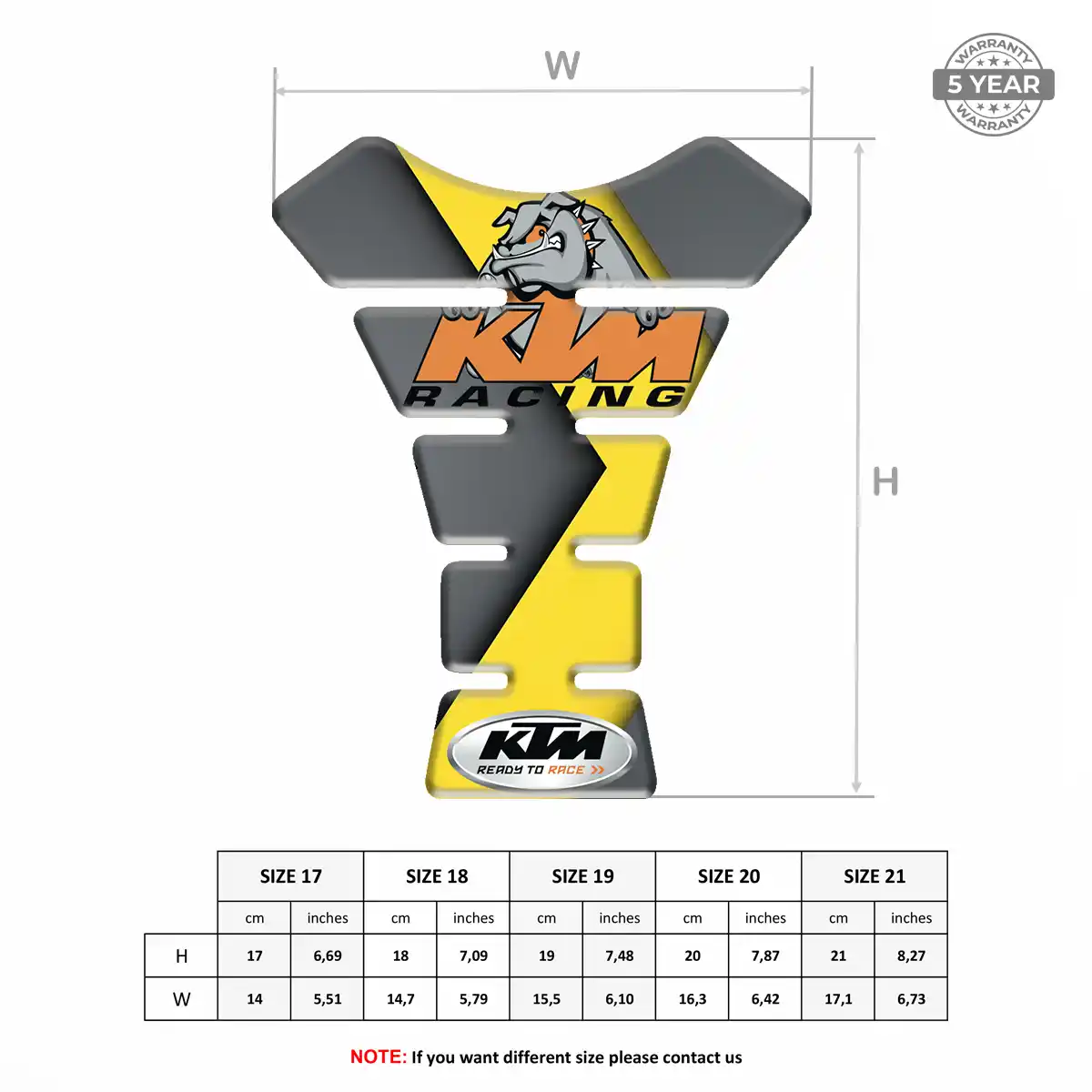 KTM Tank Protector Pads Motorbike Refined Design