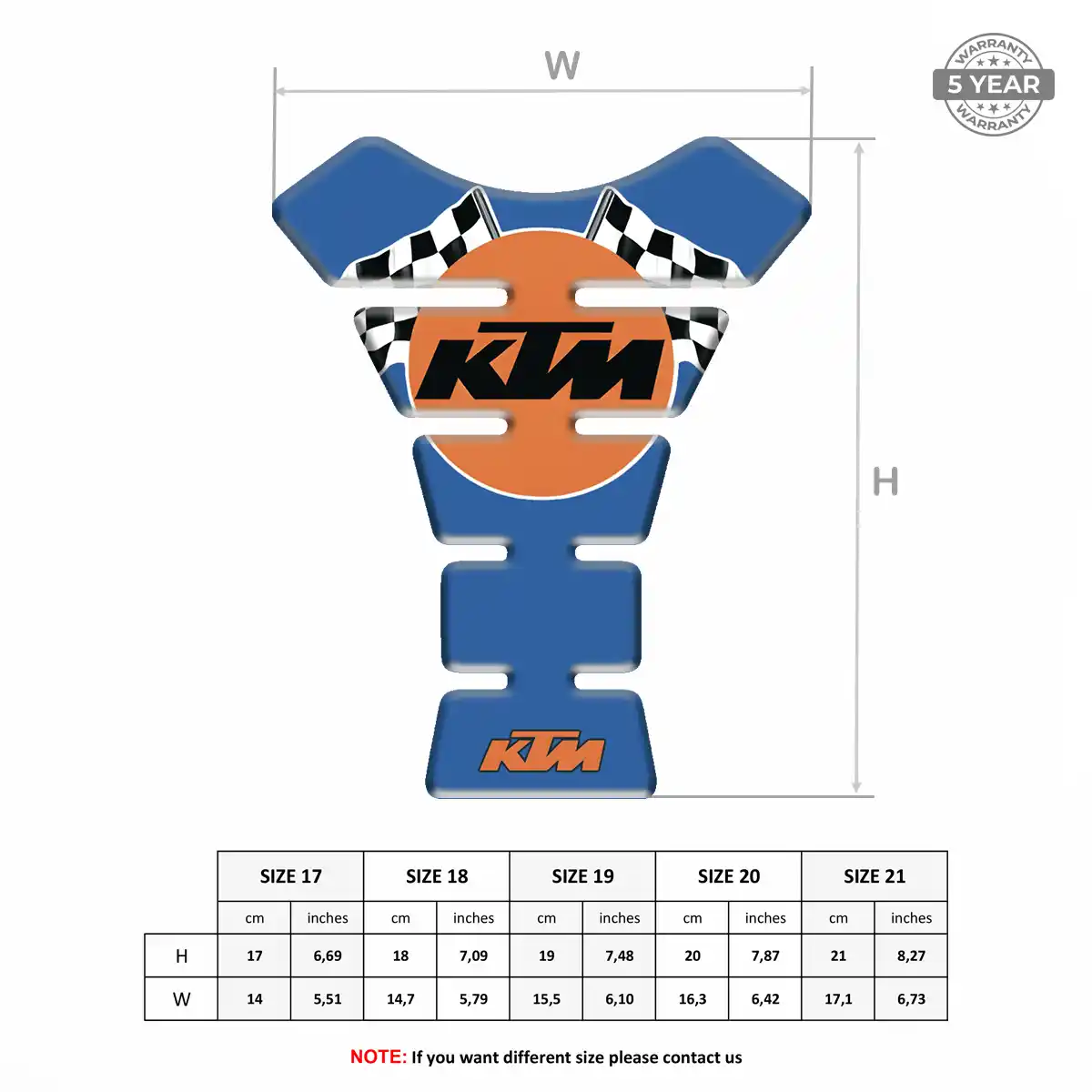 KTM Tank Protector Pads Motorbike Signature Grade