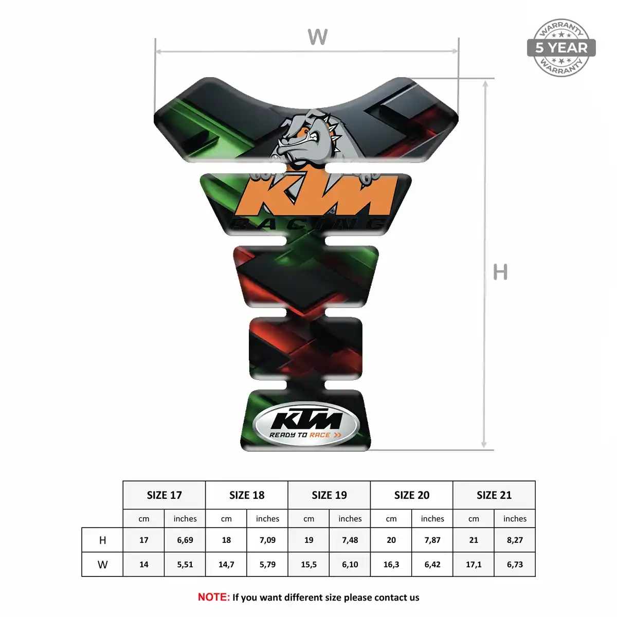 KTM Tank Protector Pads Motorbike Sleek Style