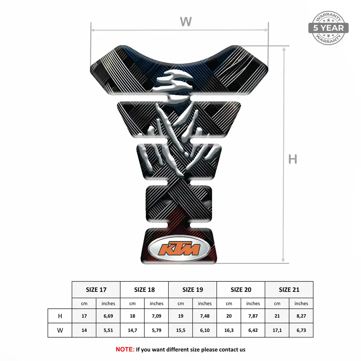 KTM Tank Protector Pads Motorbike Superior Craft