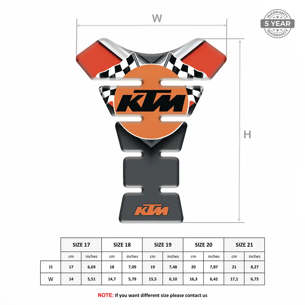 KTM Tank Protector Pads Motorcycle Refined Design