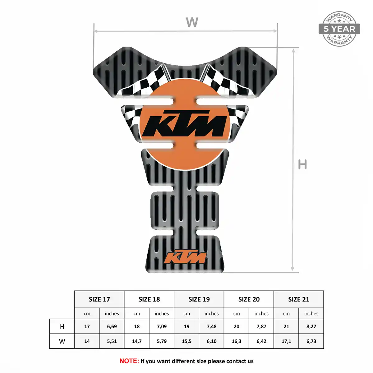 KTM Tank Protector Pads Motorcycle Signature Grade