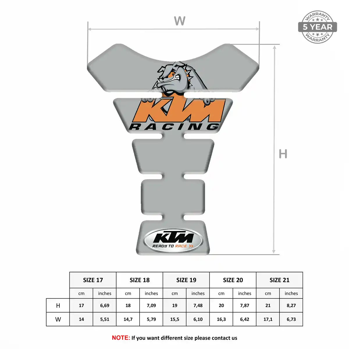 KTM Tank Protector Pads Motorcycle Sleek Style