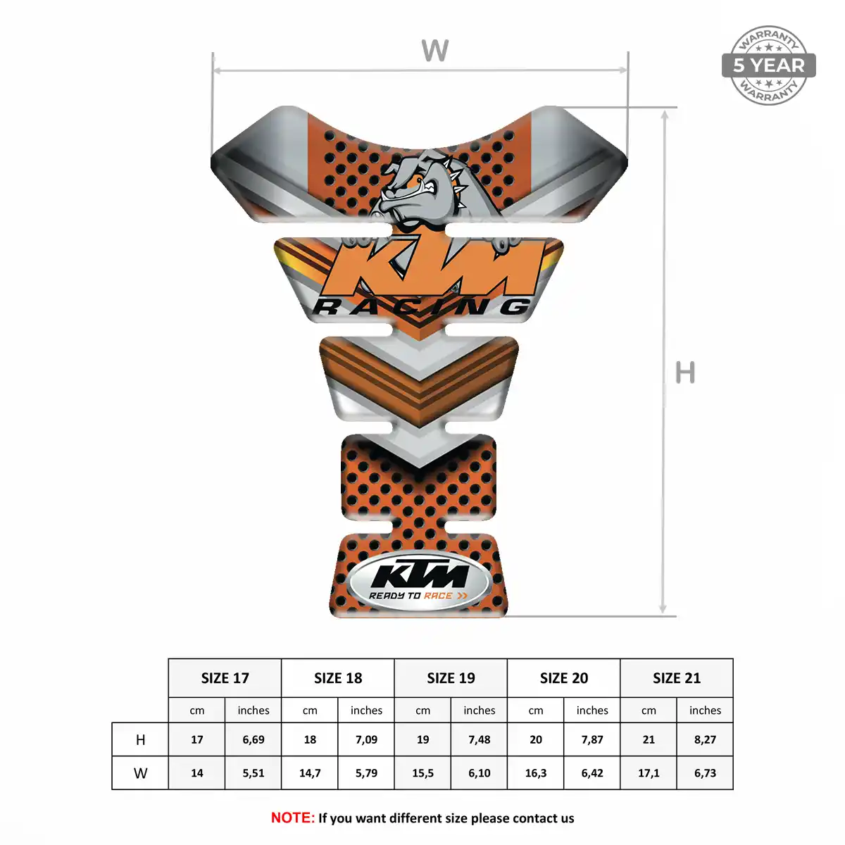 KTM Tank Protector Pads Motorcycle Superior Craft