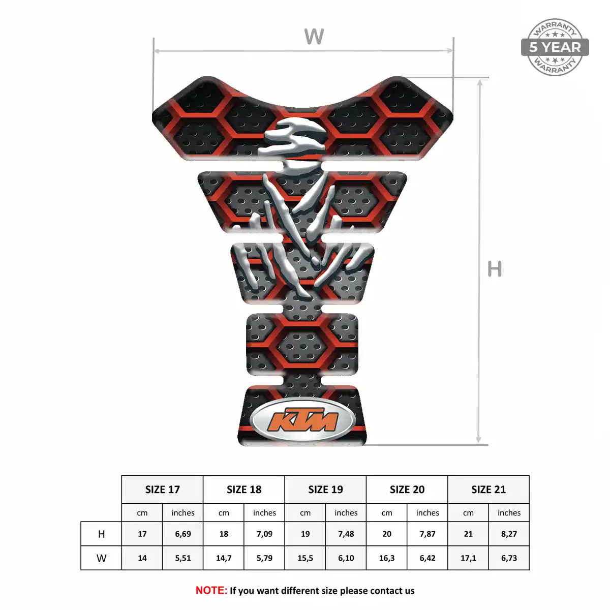 KTM Tank Protector Pads Signature Grade