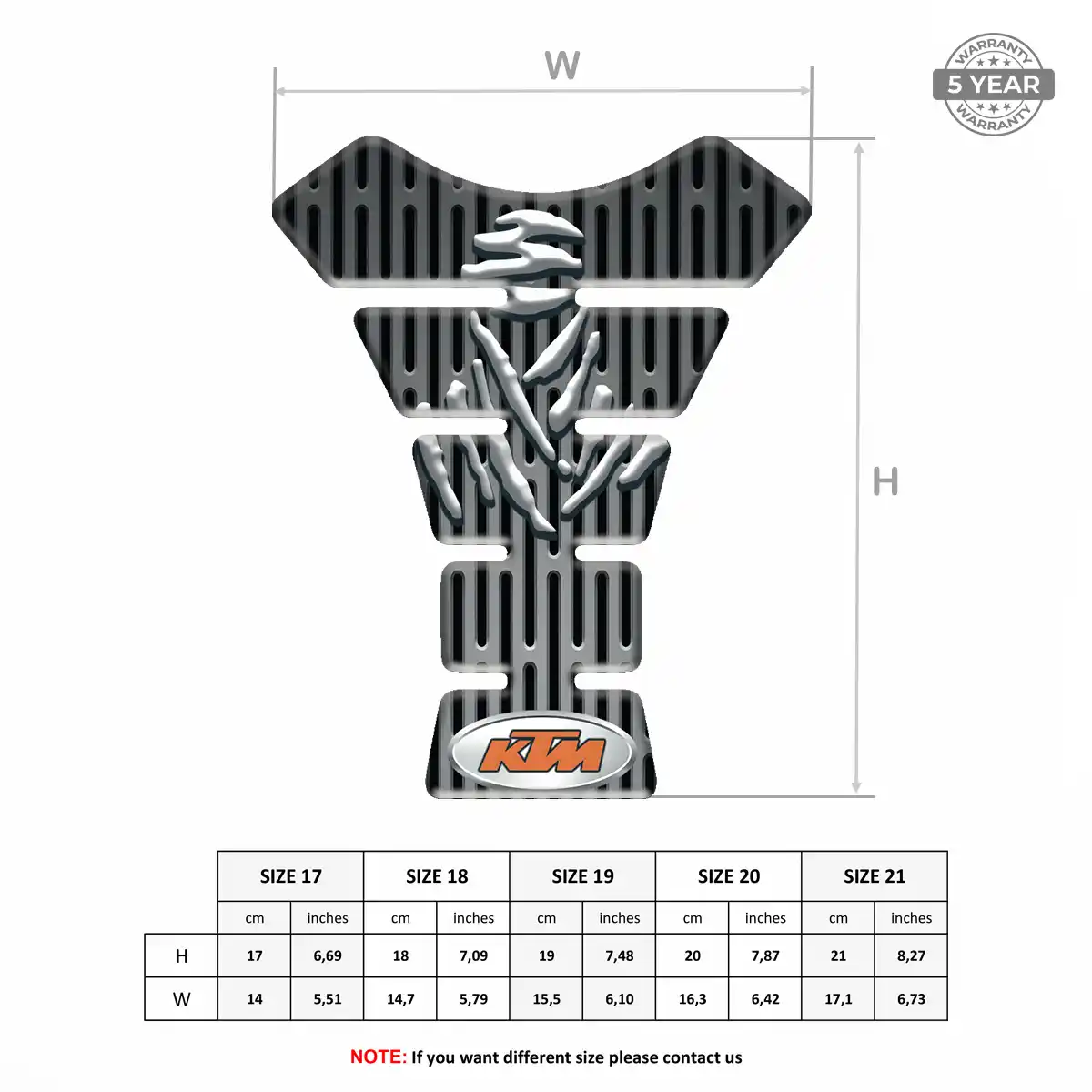KTM Tank Protector Pads Superior Craft