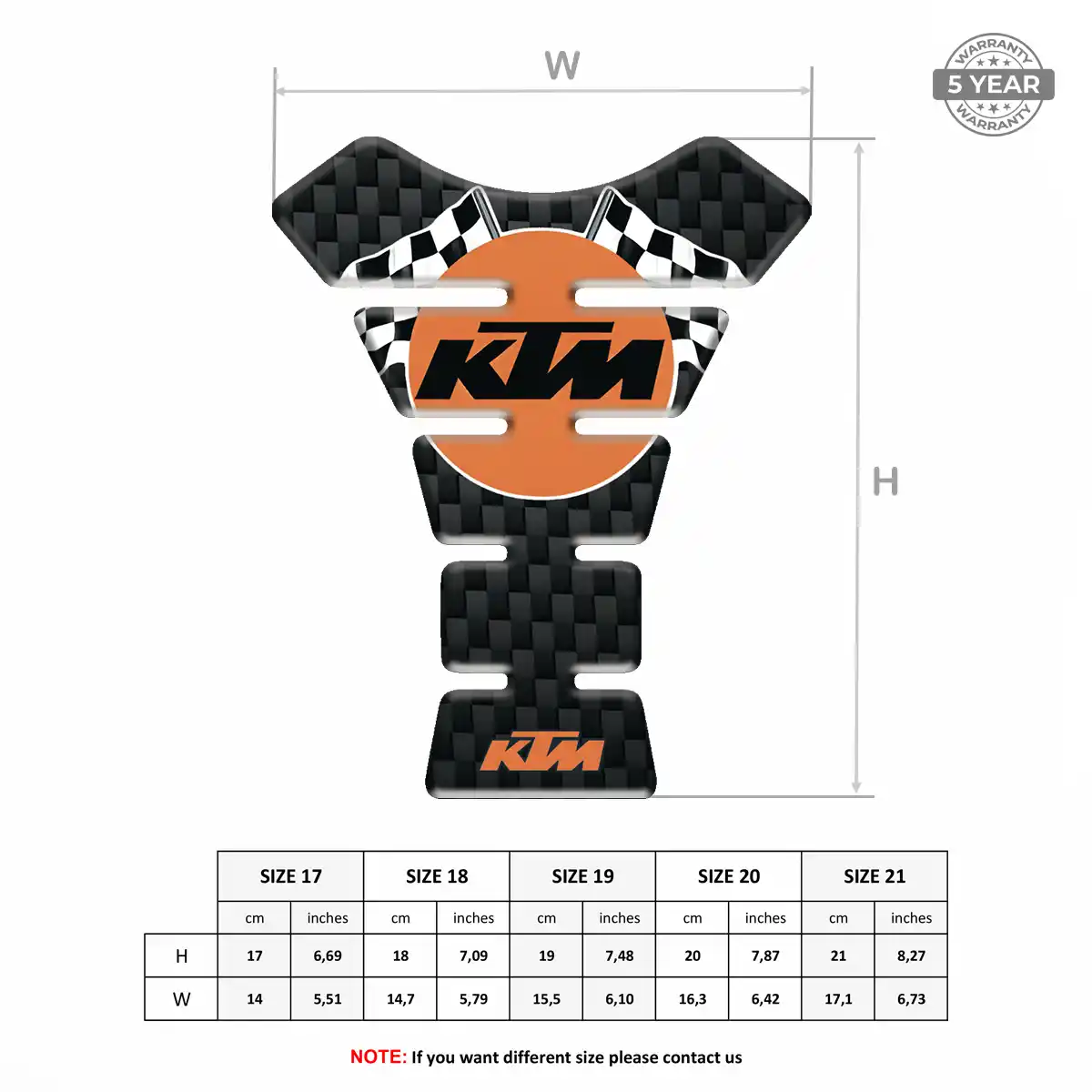 KTM Tank Protector Sleek Style