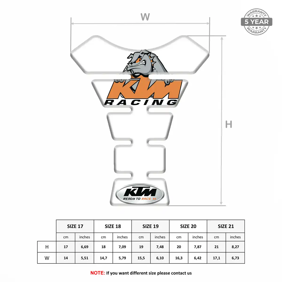 KTM Tank Scratch Protector Prestige Line