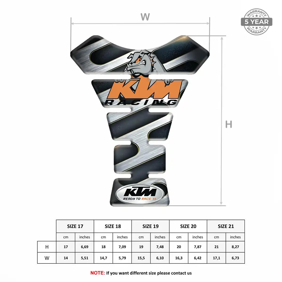 KTM Tank Sticker Prime Quality