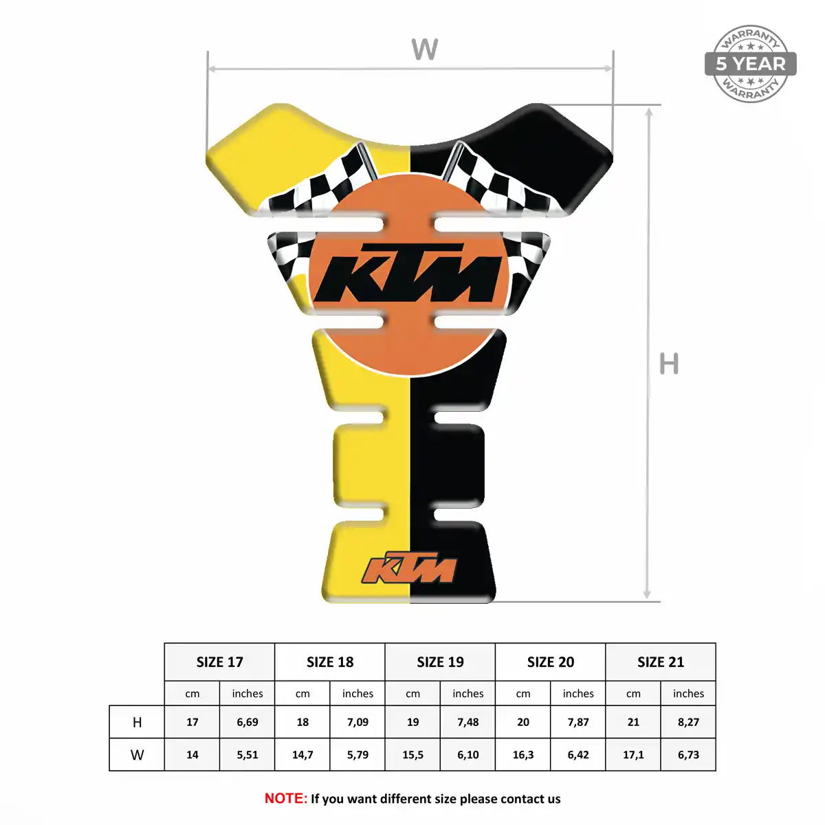 KTM Tank Sticker Refined Design