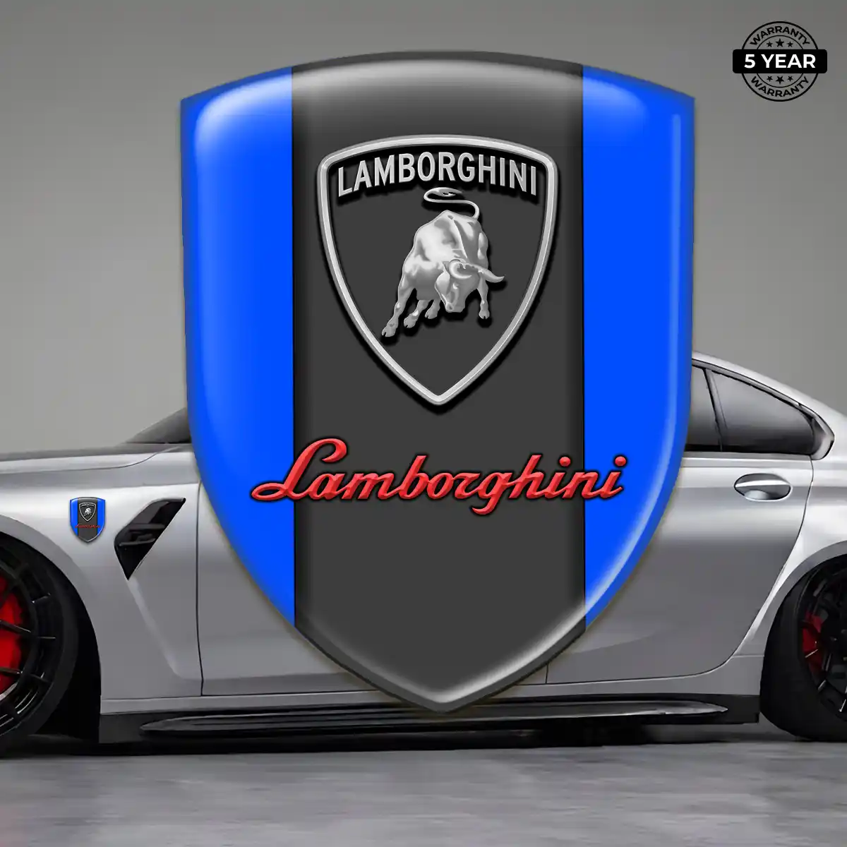 Lamborghini 3D Badge Sticker Refined Design