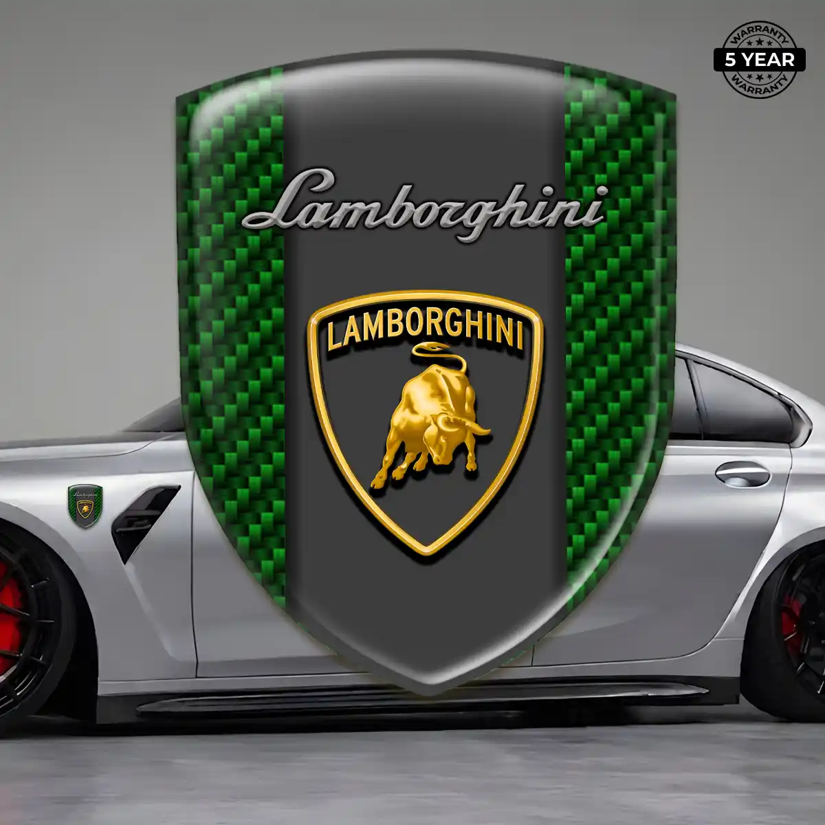 Lamborghini 3D Badge Sticker Sleek Style