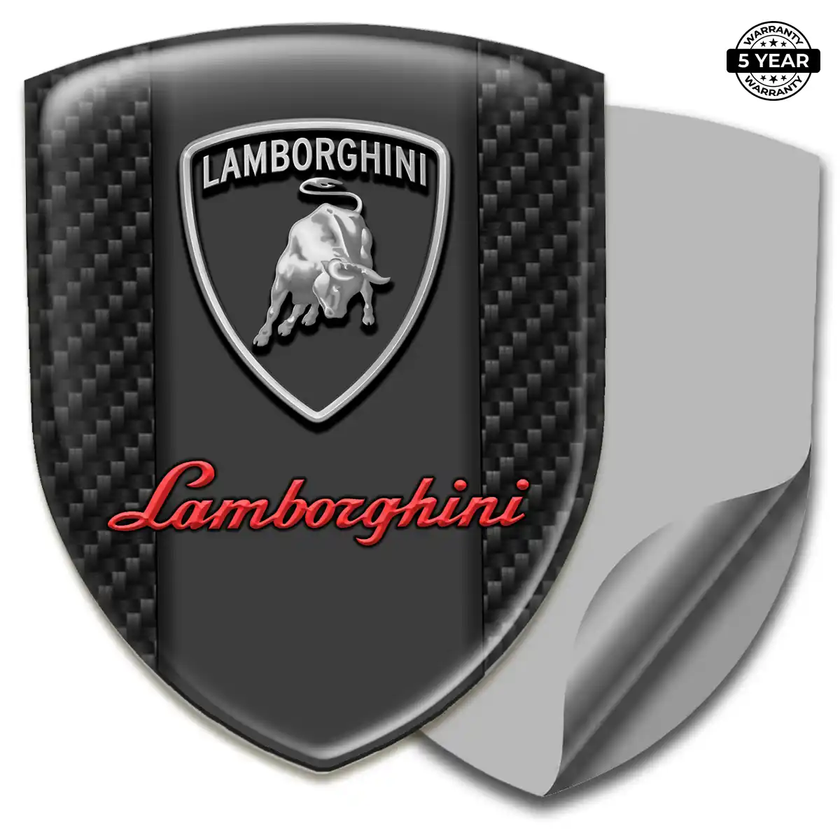 Lamborghini 3D Domed Sticker Refined Design