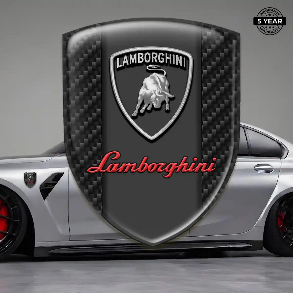 Lamborghini 3D Domed Sticker Refined Design