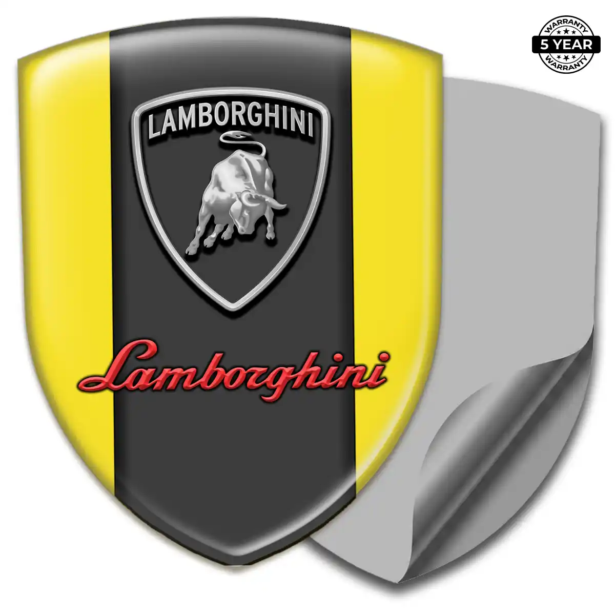 Lamborghini 3D Domed Sticker Sleek Style